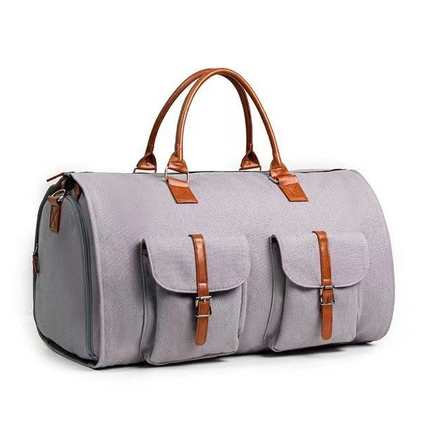 Waterproof PU Leather Travel Duffel Bag (36–55L)