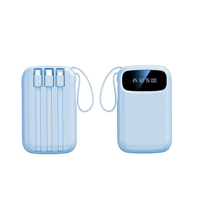 Slim Power Bank with Built-in Cable (5000–20000mAh)