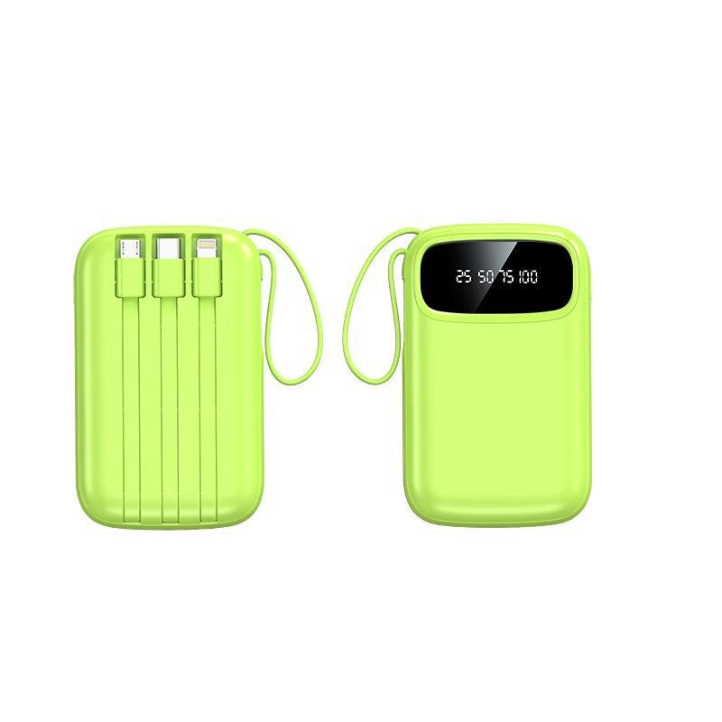 Slim Power Bank with Built-in Cable (5000–20000mAh)