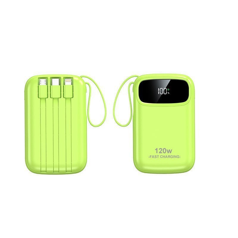 Slim Power Bank with Built-in Cable (5000–20000mAh)