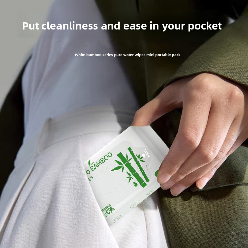 Bamboo Fiber Antibacterial Travel Wipes (8-Pack)