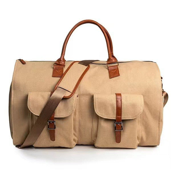 Waterproof PU Leather Travel Duffel Bag (36–55L)
