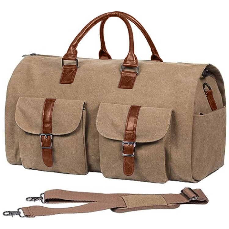 Waterproof PU Leather Travel Duffel Bag (36–55L)