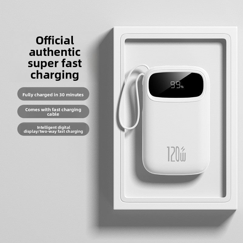 Slim Power Bank with Built-in Cable (5000–20000mAh)