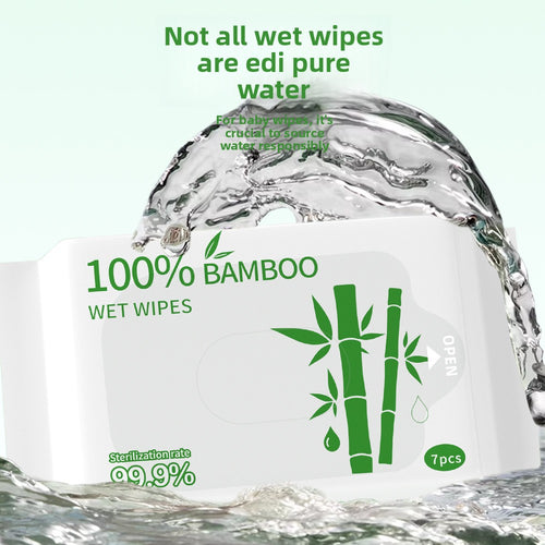 Bamboo Fiber Antibacterial Travel Wipes (8-Pack)